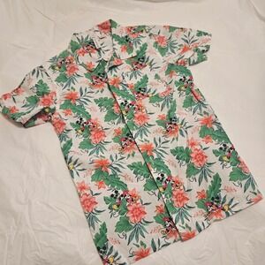 Janie and Jack Disney Tropical Button-Up Shirt~Size 8~EUC